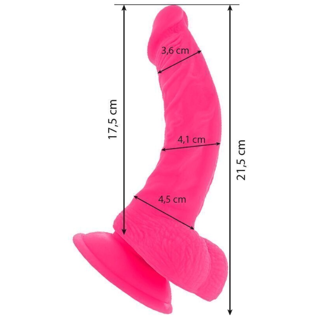 Dildo Flessibile Con Vibrazione 21,5 CM – Rosa