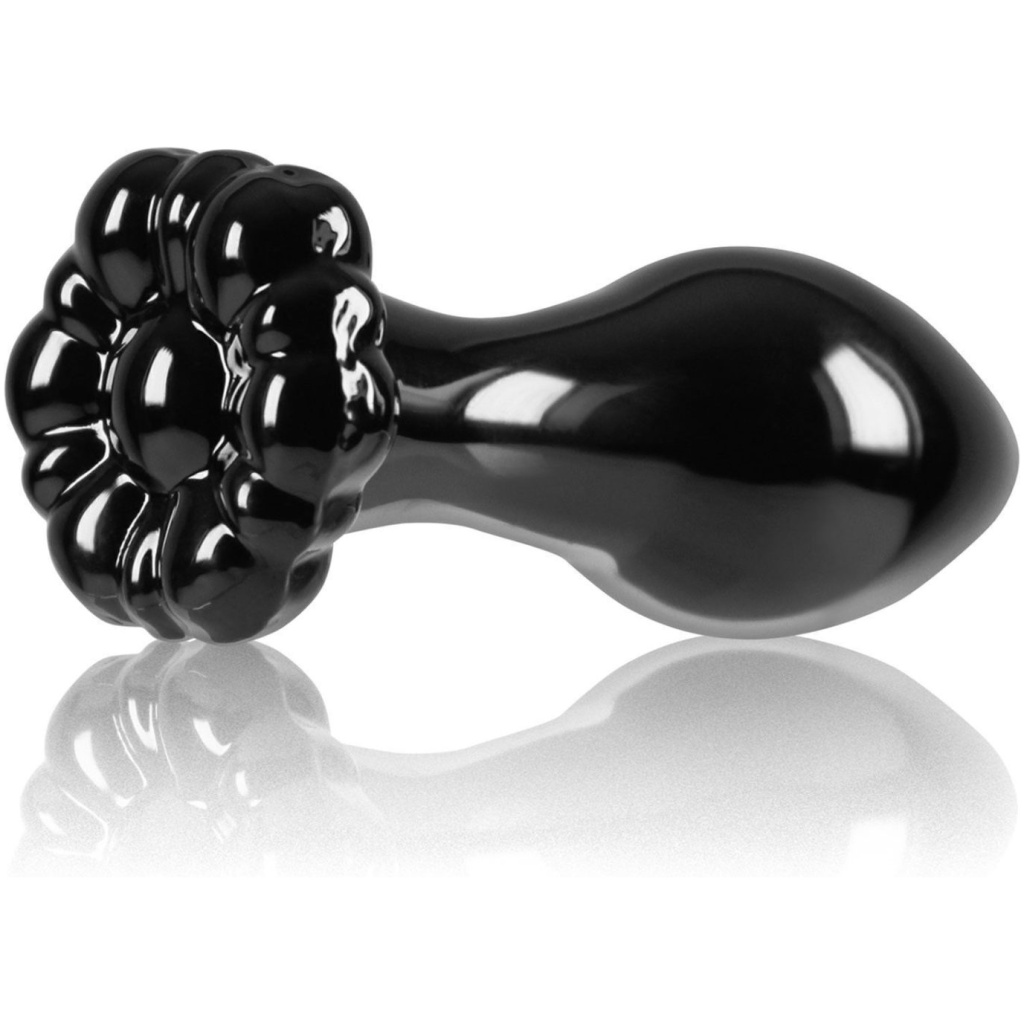 Crystal Flower Glass Black